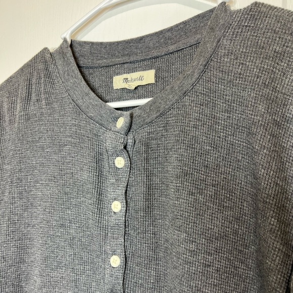 Madewell Heathered Thermal Henley Tee size M - Picture 14 of 15